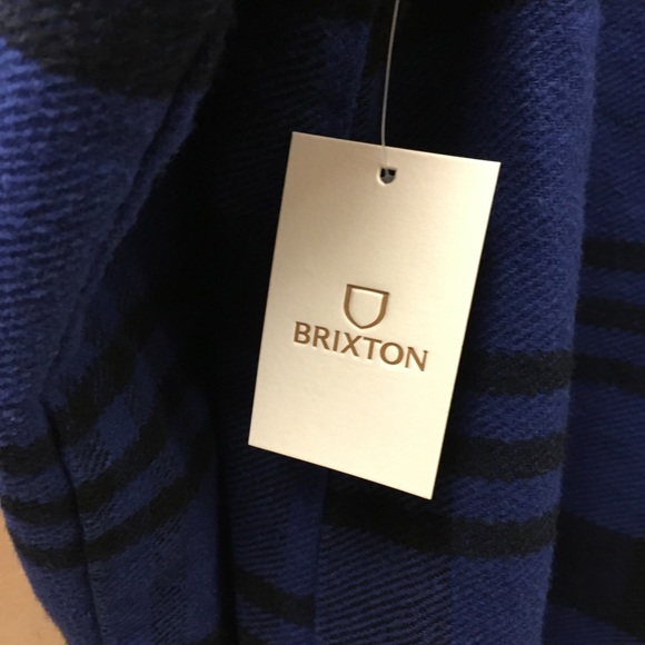 Brixton Utopia Zip Up Corduroy Jacket Mineral Blue Large - Picture 5 of 8